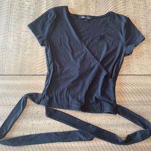 V-Cut Tie-Around Shirt